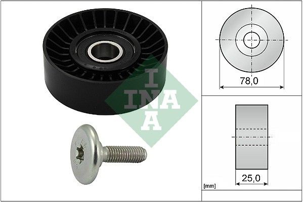 Peugeot 806 Deflection / Guide Pulley, v-ribbed belt INA 532 0439 10 cheap