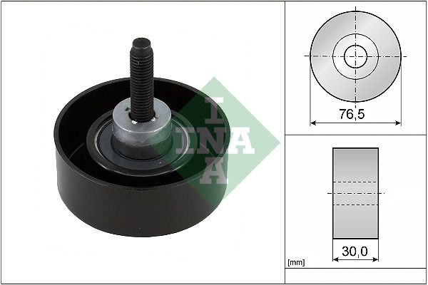 Great value for money - INA Deflection / Guide Pulley, v-ribbed belt 532 0458 10