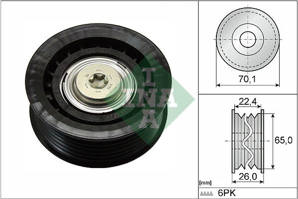 INA Ø: 69,5mm Deflection / Guide Pulley, v-ribbed belt 532 0471 10 buy