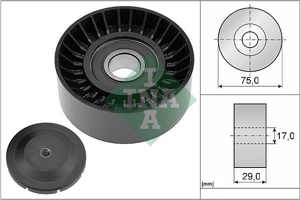 INA 532 0536 10 Deflection / Guide Pulley, v-ribbed belt