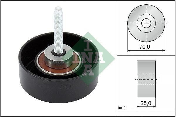 INA 532 0541 10 Deflection / guide pulley, v-ribbed belt MAZDA MPV 2000 in original quality
