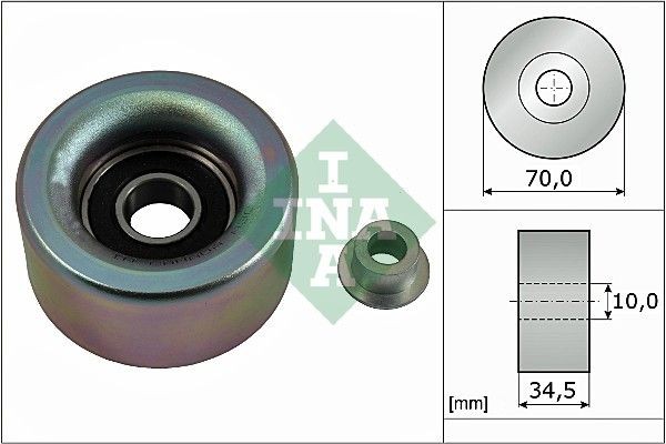 INA 532 0590 10 Deflection / guide pulley, v-ribbed belt TOYOTA ALPHARD 2009 in original quality