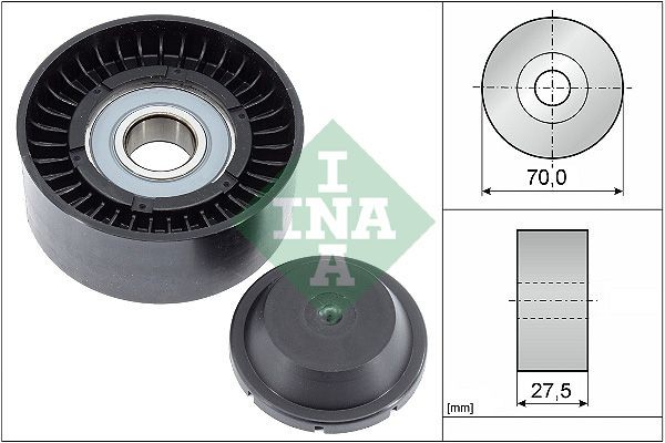 INA 532 0610 10 Deflection / guide pulley, v-ribbed belt TOYOTA VERSO 2009 in original quality