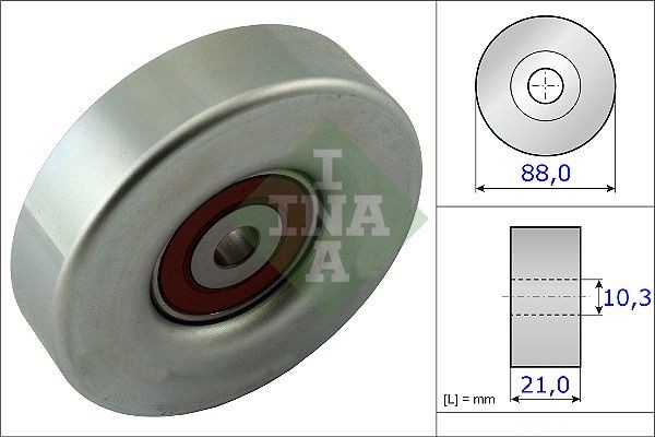 INA 532 0618 10 Deflection / Guide Pulley, v-ribbed belt