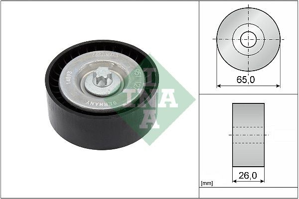 Great value for money - INA Deflection / Guide Pulley, v-ribbed belt 532 0630 10