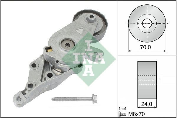 Volkswagen POLO Belt tensioner, v-ribbed belt 2386429 INA 534 0140 30 online buy