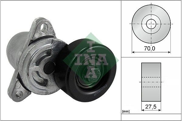 INA 534 0306 10 Tensioner Lever, v-ribbed belt 70 mm x 27,5 mm
