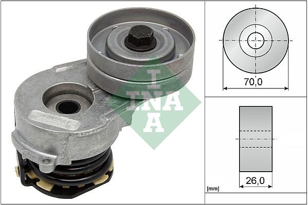 Opel MERIVA Tensioner lever v-ribbed belt 2386535 INA 534 0321 10 online buy