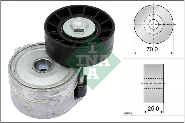 534 0334 10 INA Drive belt tensioner CITROËN 70 mm x 25 mm