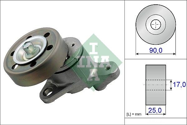 INA 90 mm x 25 mm Width: 25mm Tensioner Lever, v-ribbed belt 534 0437 10 buy