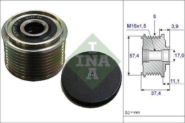 INA Breite: 37,4mm, mit Zubehör, mit Kappe, Spezialwerkzeug zur Montage notwendig Generatorfreilauf 535 0068 10 kaufen