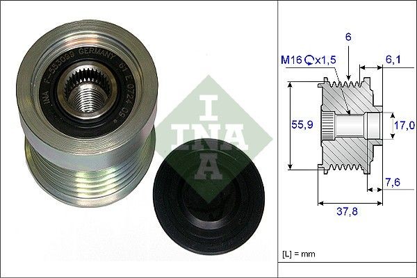 Original 535 0072 10 INA Alternator freewheel pulley FORD USA