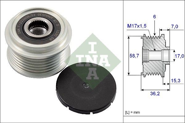INA 535009810 V-Ribbed Belt Set 4M5T-10300-CC