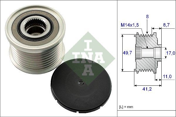 Original INA Alternator pulley 535 0141 10 for BMW 3 Series