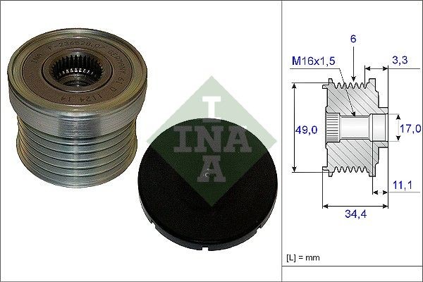 OEM-quality INA 535 0183 10 Alternator Freewheel Clutch