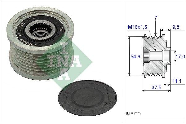 INA Width: 37,5mm, Requires special tools for mounting Alternator Freewheel Clutch 535 0235 10 buy