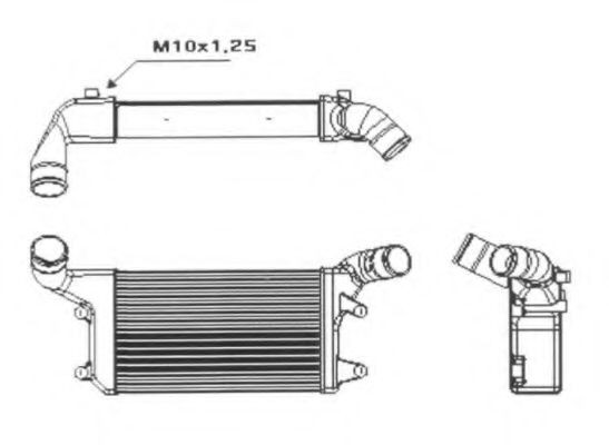 30775 NRF Ladeluftkühler MITSUBISHI Canter (FE5, FE6) 6.Generation