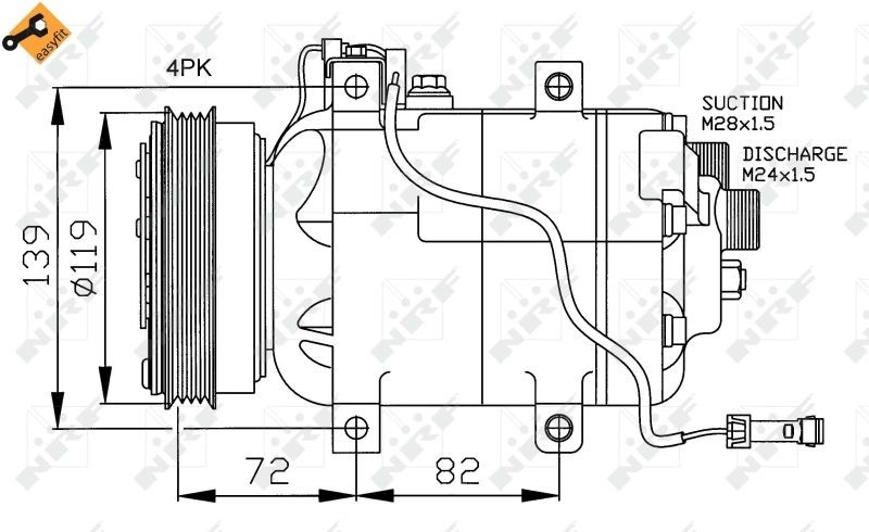 OEM-quality NRF 32030 Air conditioner compressor