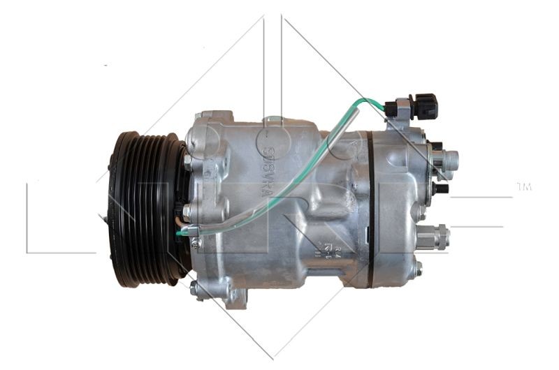 NRF 32065 Air conditioning compressor SD6V12, 12V, PAG 46, with PAG compressor oil, with seal ring
