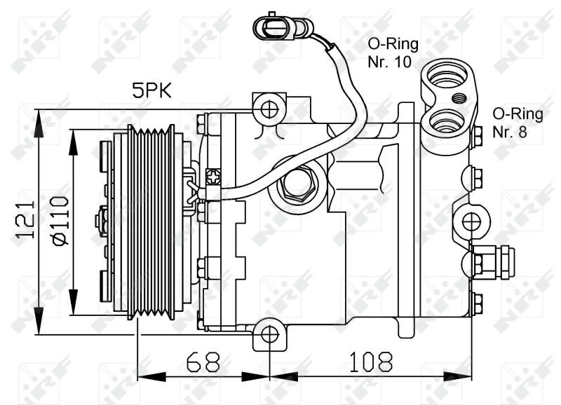NRF 32197 Coil, magnetic-clutch compressor 6854021