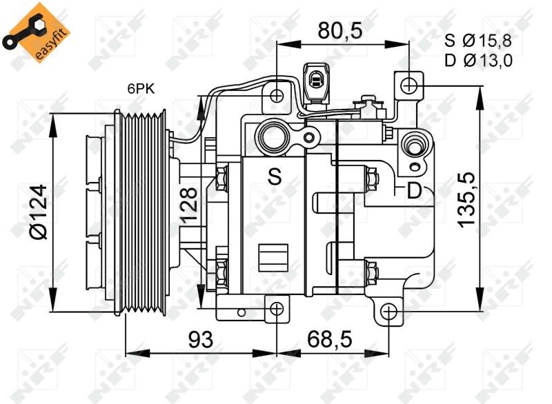 Mazda CX-7 Compressore aria condizionata NRF 32408 economici