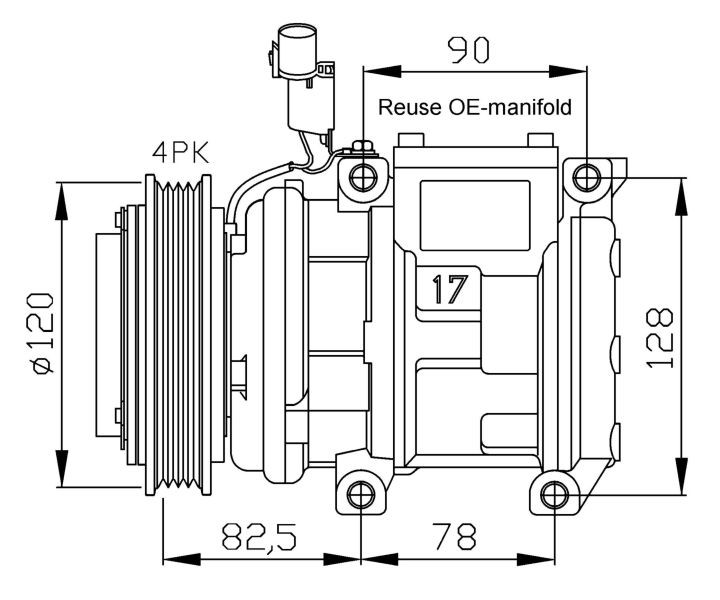Kia SEDONA Air conditioning compressor NRF 32449 cheap