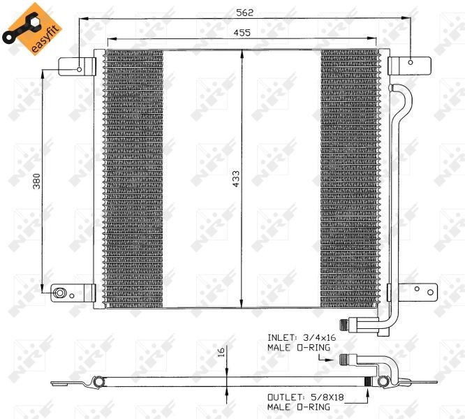 NRF Quality Grade: Easy Fit EASY FIT 35325 Air conditioning condenser 81.61920.6028