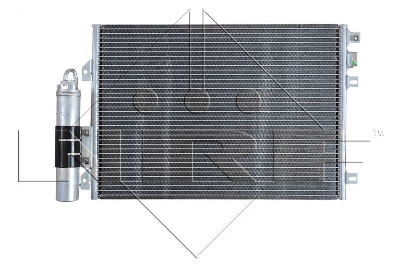 NRF EASY FIT 35430 Air conditioning condenser with dryer, with seal ring, 11,7mm, 8,6mm, Aluminium, 510mm