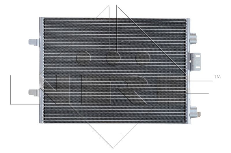 35544 NRF AC condenser RENAULT with seal ring, 14,4mm, 11mm, Aluminium, 500mm