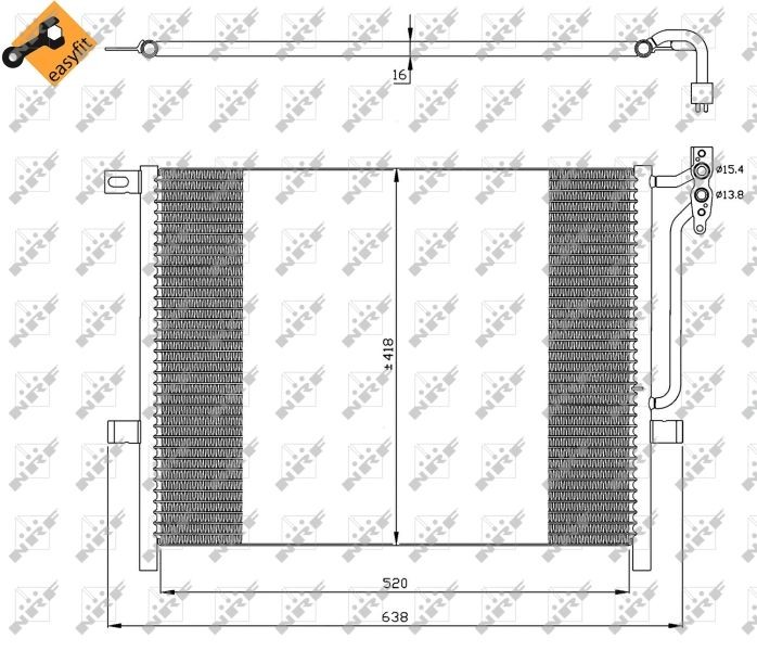 NRF Quality Grade: Easy Fit EASY FIT 35589 Air conditioning condenser 64 53 8 377614