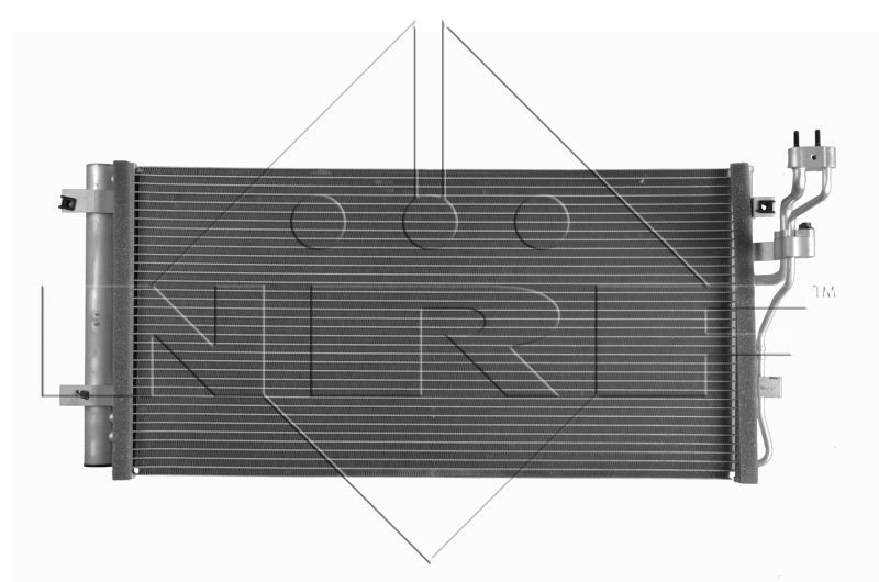 NRF 35656 Air condenser with seal ring, 14,5mm, 8,6mm, Aluminium, 605mm