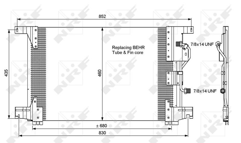 NRF 35772 Air conditioning condenser A 942 500 01 54