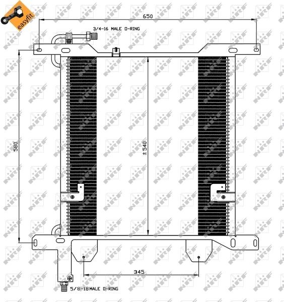 NRF Quality Grade: Easy Fit EASY FIT 35837 Air conditioning condenser 138 7308