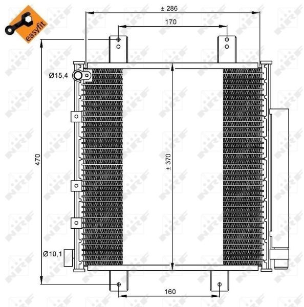 NRF Quality Grade: Easy Fit EASY FIT 35856 Air conditioning condenser 88450-B2010