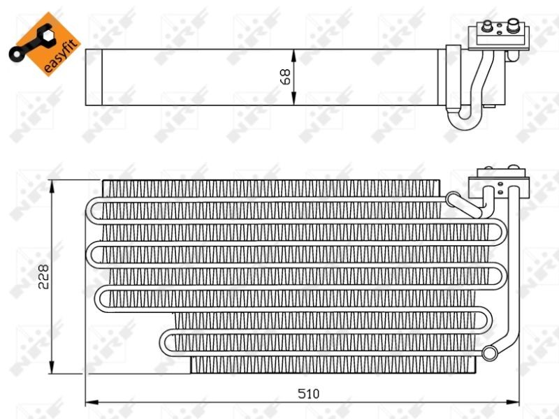 OEM-quality NRF 36108 Evaporator, air conditioning