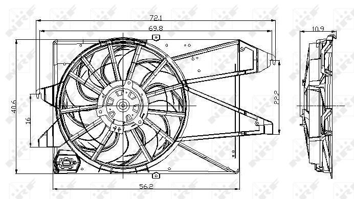 NRF Engine cooling fan 47005 for FORD MONDEO