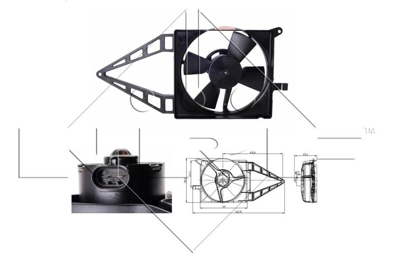 NRF 47020 Cooling fan OPEL ASTRA 2007 in original quality