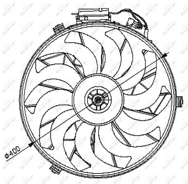 NRF 47028 Fan, A / C condenser 64 54 1 374 001