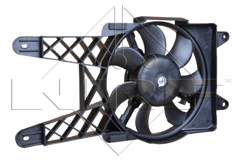 NRF 47039 Fan, radiator D1: 280 mm, 12V, 100W, with radiator fan shroud