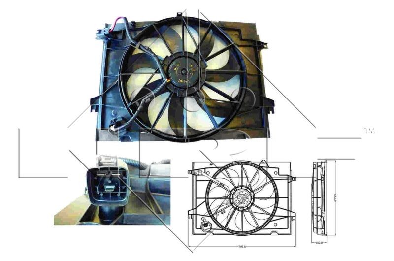 NRF 47285 HYUNDAI Radiator cooling fan