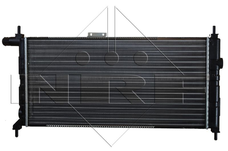 NRF 50219 Engine radiator Aluminium, 617 x 372 x 22 mm, with mounting parts, Brazed cooling fins