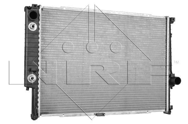NRF EASY FIT 50566 Engine radiator Aluminium, 611 x 435 x 34 mm, with piston clip, Brazed cooling fins