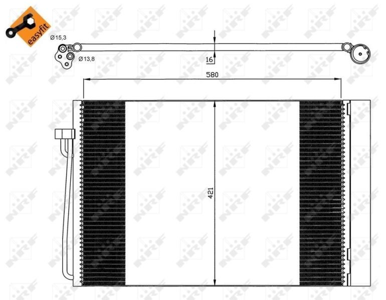 NRF 506080 Engine radiator 1640087223
