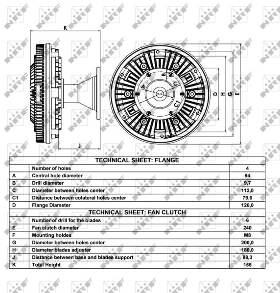 NRF Radiator, engine cooling 507728 for HONDA ACCORD