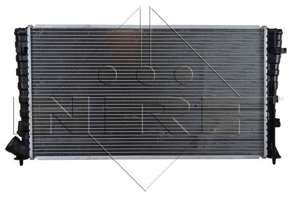 NRF 509510 Engine radiator Aluminium, 669 x 366 x 34 mm, with mounting parts, Brazed cooling fins
