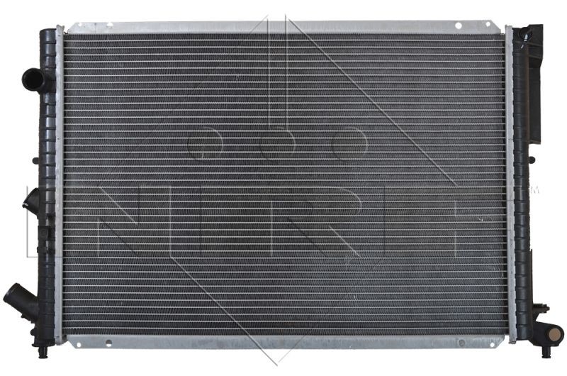 NRF 509526 Engine radiator Aluminium, 635 x 468 x 30 mm, with mounting parts, Brazed cooling fins