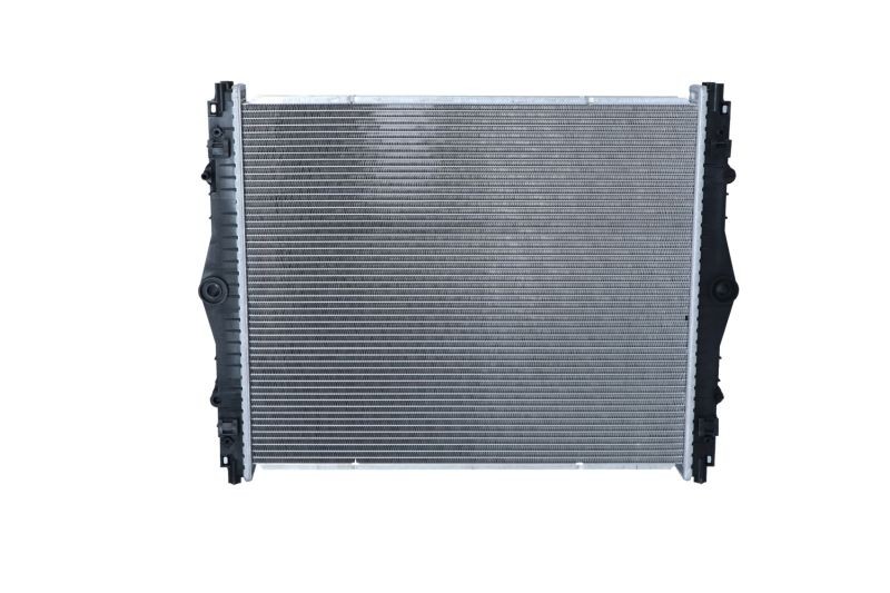 NRF 509744 Engine radiator Aluminium, 658 x 588 x 43 mm, without frame, Brazed cooling fins