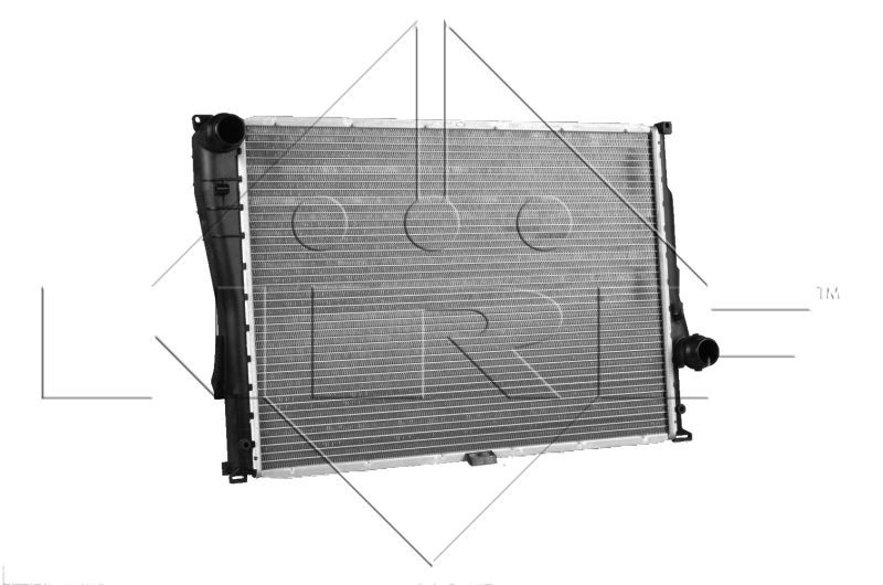 NRF 51597 Engine radiator Aluminium, 580 x 398 x 40 mm, Brazed cooling fins