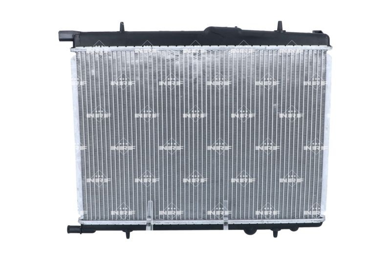 NRF 519524 Engine radiator Aluminium, 545 x 380 x 18 mm, with mounting parts, Brazed cooling fins