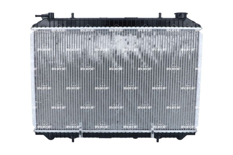 NRF 519534 Engine radiator Aluminium, 703 x 422 x 30 mm, with mounting parts, Brazed cooling fins
